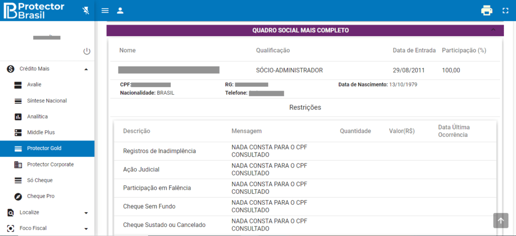 Como consultar CPF dos sócios